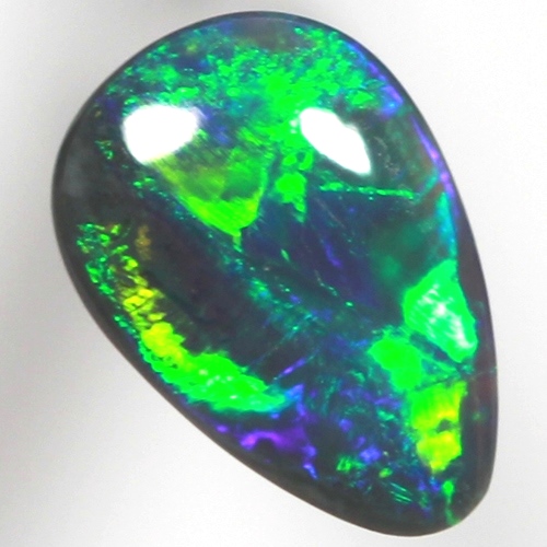 SOLID BLACK OPAL Neon bright green colour 